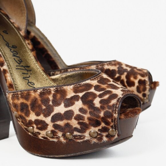 Lanvin AW/13 Brown Leopard Pony Hair Platform Heels - Picture 7 of 11